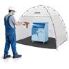 VEVOR Tenda per Cabina di Verniciatura a Spruzzo Portatile Area Lavoro 233x172x190 cm, Tenda per Verniciatura a Spruzzo Cabina Impermeabile e Pieghevole con Pavimento Integrato Porta Avvolgibile