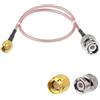 Vecys SMA Maschio a BNC Maschio Cavo Coassiale RF 50ohm SMA a BNC RG316 Cavo Jumper 12/30CM per Antenne Radioamatori Dispositivi LAN Wireless Radio Wi-Fi