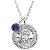 Engelsrufer Girocollo da Donna in Argento Sterling e Ciondolo con Segno Zodiacale Sagittario, Tempestato di 3 Zirconi e un Ciondolo in Pietra di Lapislazzuli Blu, Lunghezza: 50 cm, 42 cm
