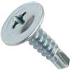 AERZETIX - C44675 - Set di 100 Viti per lamiera autoperforanti Ø4.2x16mm a testa larga bombata - con impronta PH/cruciforme - in acciaio zincato - fissaggio lamiera grondaia - colore argento