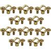 AERZETIX - C60422 - Set di 10 morsetti supporti semplici di fissaggio Ø10mm - 1/8'' - fissaggio a parete tubo di rame serraggio a vite idraulico riscaldamento sanitario - in acciaio
