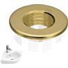 Vierone 1 copertura per troppopieno per lavello resistente, anello di troppopieno per lavello con troppopieno, copertura rotonda per foro di troppopieno, per lavello, bagno, cucina (oro)