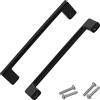 Aerzetix - C63897 - Set di 2 maniglie per mobili interasse 96mm - porte armadio cassetto decorazione interno arredamento cucina soggiorno assemblaggio - in metallo - finitura nero opaco