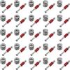 AERZETIX - C65853 - Set di 25 raccordi di montaggio eccentrici da incasso + 25 prigionieri Ø6x44mm - per pannello da 18mm - in acciaio - falegname ebanista mobili legno MDF melaminico armadio