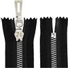 Aerzetix - C64120 - Set di 5 Cerniere Lampo Modellato N°5 16cm autobloccante Non separabile - tiretto Decorativo in Metallo - Colore Nero - Rete cursore merceria Abbigliamento Cucito Giacca