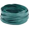 GORGECRAFT 5mx8mmx1mm Cordino in Pelle Piatto Strisce di Pelle Pieghevoli Trama in Pelle di Agnello Cinghie in Similpelle Rifiniture in PU Filo Intrecciato Verde Scuro per Lavori Braccialetti