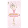 Jerry fabrics AC-Déco Asciugamano da spiaggia in cotone Ballerina, 70 x 140 cm, colore: Rosa, 22TW231