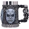 Nemesis Now B5604T1, Collectable Tankard Harry Potter Death Eater Mask Voldemort-Boccale da Collezione, Resina, Nero Argento, 15.5 cm