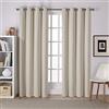 Exclusive Home Rasatello saia Isolante Oscurante con Occhielli Tenda della Finestra Pannelli (Set da 2), Poliestere, Linen, 108 x 52 x 0.2 cm