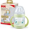 NUK Nature Sense Biberon, 0-6 Mesi, Controllo Della Temperatura, Sfiato Anti-Colica, Senza Bpa, Tettarella in Silicone, Grigio, 150 Ml