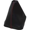 AERZETIX - Cuffia Soffietto - per Leva del Cambio - in Similpelle - pelle Nero con Cuciture Rosso