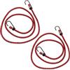 Aerzetix - C72804 - Set di 2 - Cordino/tenditore/Corda Elastica di Bagaglio con 2 Ganci Cinghia 120cm - Clip di Estensione per telone - Auto Moto Veicolo