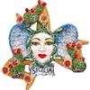 CERAMICHE CALTAGIRONE Trinacria in ceramica siciliana Fichi d'india L. 37 cm