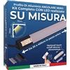 Barra LED Profilo Alluminio Angolare Nero SU MISURA al centimetro da 20 a 400cm