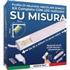 Barra LED Profilo Alluminio Angolare Bianco SU MISURA al centimetro da20 a 400cm