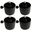 AERZETIX: 4x Piedini regolabili per mobili a incastro Ø50mm nero (Altezza: 44mm.)