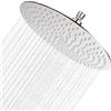 Ohotecy Soffione doccia a pioggia rotonda da 12 pollici in acciaio inox con ugelli anticalcare da 30 cm grande rotondo soffione a pioggia numero di ugelli: 144