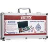 Maverick Grimaud Valigetta da Poker Maverick con 300 gettoni + 2 set di 54 carte + 5 dadi - regole del Texas Hold'em incluse