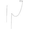 Elli Orecchini Donne Clip per Orecchio Catena placchetta pull through in argento sterlino 925
