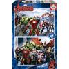 Educa - Puzzle Avengers | 2x100 pezzi Puzzle Set | Iron Man, Capitan America, Marvel | dai 6 anni (15771)