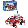 PLAYMOBIL Veicolo auto Pompieri Playset con figura e luci lampeggianti - Serie City 71375 - Multicolore