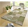 HANSE Home Gloria - Tappeto 120 x 170 cm, in velluto, moderno, per corridoio, sala da pranzo, camera da letto, cameretta dei bambini, soggiorno, cucina, verde crema