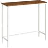 HOOBRO Consolle Ingresso, 75 cm Tavolo Consolle Stretto, Piccolo Tavolo per Decorazioni, Tavolino da Divano, Corridoio, Soggiorno, Assemblaggio Semplice, Bianco e Noce EWH75XG01