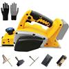Bekasa Pialla Elettrica per legno, Pialla per legno compatibile con Dewalt 20 V Batteria,16500RPM Pialla a Batteria, Larghezza 82 mm, Profondità regolabile 0-2 mm, per falegnameria(senza batteria)