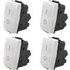 Voltix Set di 4 Prese Interruttori 16A Compatibili con Bticino Interruttore Bipolare Matix Compatibili con Bticino Placche Matix (4 Interruttori Bipolari)