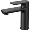 Krobec Rubinetto per Bagno,Rubinetto per Lavabo,Rubinetto Bagno Lavabo, Miscelatore Monocomando per Lavabo,ottone, valvola in ceramica di alta qualità,Attacco UE 3/8″(nero opaco).
