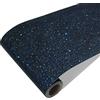 CRE8TIVE Carta da parati glitterata nera e blu, 20 cm x 900 cm, spessa carta da parati autoadesiva con bordo in vinile glitterato, carta a contatto rimovibile per camera da letto, involucro in vinile