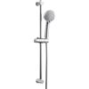 OFFO Saliscendi Doccia,Asta Doccia 60 cm,Saliscendi Doccia con Soffione,Asta Doccia con Soffione e Rotondo Doccetta con 3 Tipi di Getto e Flessibile da 1,6 m, Cromo