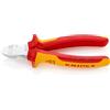 KNIPEX Tronchese laterale con spelacavi cromata isolati con manici rivestiti in materiale bicomponente, collaudati VDE 160 mm, 14 26 160
