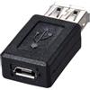 CABLEPELADO Adattatore Micro USB tipo B femmina a USB tipo A femmina, USB 2.0 (480 Mbps), plastica, nero