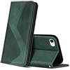 ZONNAVI Cover per iPhone SE 2022 / SE 2020/8 / 7, Flip Custodia Pelle PU con [Slot Cart] [Supporto Stand] [Magnetica], Cover a Libro Portafoglio per iPhone SE 2022 / SE 2020/8 / 7 (Verde)