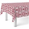 ECOMMERC3 Tovaglia cerata antimacchia rettangolare 100x140 Mallorca Rosso | Per il tavolino della cucina, 90 % PVC e 10 % polipropilene, fabbricata in Spagna, acqua e sapone neutro