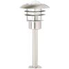Brilliant Brillante Lampada da piedistallo per Esterni con Altezza 50 cm e Ø 22 cm - Luce da Sentiero per Esterni a Prova di Spruzzi - con Attacco E27 (Adatto ai LED) per Max. 40 W - in Acciaio Inox e Vetro