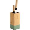 KESPER | Ceppo portacoltelli, materiale: bambù, plastica, dimensioni: 10 x 10 cm, H: 23 cm, colore: marrone, verde | 58031