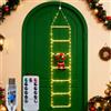 Qoosea Luci Stringa Scala Natale, 1.7M LED Babbo Natale Scala Catena Luminosa 8 Modalità USB, Impermeabile Luci Fatate Natalizie per Giardino, Finestre, Balcone, Esterno ed Interno Decorazione