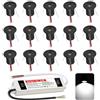 DYKUWEY Mini Faretti Led Soffitto 12V 1W, Faretti Led da Incasso per Cartongesso, IP65 Faretto LED Foro 15-18mm,faretti da incasso per Luci Cucina Bagno Camper, set di 15 (Nero Bianco Freddo 6000k)