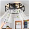 Nuovo ventilatore da soffitto a gabbia in stile bohémien da 22 pollici