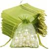 JOOTUEPO 100Pcs 7x9cm Verde Sacchetti Regalo Organza, Sacchetti Organza Regalo Gioielli Sacchetto, per Nozze Regalo, Caramella, Partito, Gioielli, Matrimoni, Natale e Anniversari