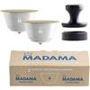 Madama - Capsule Caffè Ricaricabili Compatibili con Dolce Gusto e Riutilizzabili. Acciaio Inossidabile e silicone alimentare. 100% Made in Italy. Confezione da 2 cialde