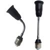 DZYDZR 2pcs Portalampada E27 da 19 cm Flessibile Adattatore Prolunga a Collo di Cigno Nero Per Lampadine a LED（7,5in）