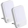 SEBSON Luce Notturna LED con Rilevatore di Movimento - Set da 2 - Sensore Crepuscolare, Dimmerabile, Programmabile - Sensore a Infrarossi 3m/120°