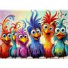 CEOVR Diamond Painting Kit Pollo 30x40cm,Cavalluccio Marino Pittura Diamante Kits,Mosaico Diamanti Painting,Pollo Felice