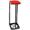 com-four® Porta spazzatura con coperchio, 3 diverse altezze montabili, rosso (Copertina - rosso)