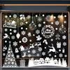 Desdira 84pcs Adesivi per Finestre di Natale con Babbo Natale, Alce e Fiocchi di Neve, Adesivi Statici Riutilizzabili Bifacciali in PVC per Finestre di Vetro, Decorazioni Natalizie (9 Fogli, 20 x 30 cm)