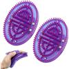 HEOUCH 2 Pezzi Professional Meridian Brush, Spazzola da Massaggio per il Corpo, Spazzola Meridiana Ergonomica, Relax per Tutto Il Corpo, Pettine da Massaggio, Testa del Pettine Meridiano