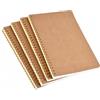 Alfven Blocco note a spirale, 4 pezzi Quaderni a Righe A5 Taccuini, 50 fogli/100 pagine copertina in carta kraft per scuola, ufficio, progetti, schizzi